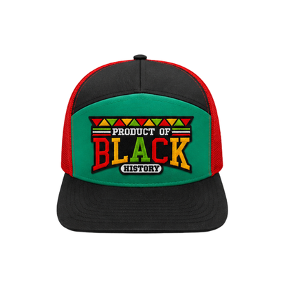 Product of Black History Patched Snapback Hat | Black Culture Pride Trucker Cap (No Mesh)