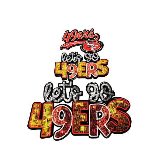 49ers Football Sequin Patches