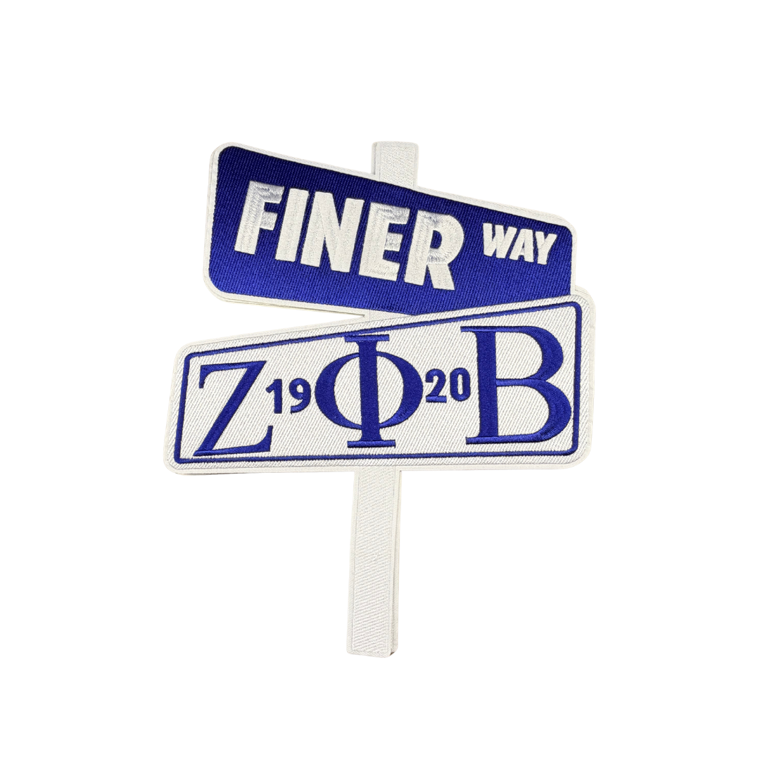 Finer Way - Zeta Inspired Blue & White Large Patch