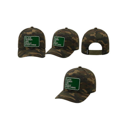 Black Women Are Everything Patched Snapback Hat | Melanin Queen Trucker Cap - Green/Csmo