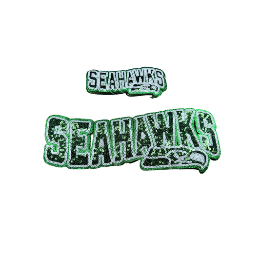 Seahawks Football Sequin Patches