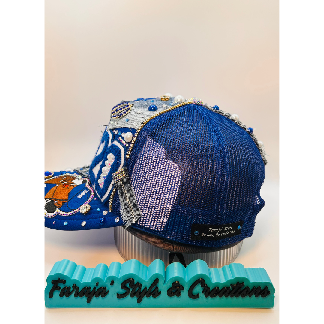 Design Your Custom Zeta Sorority Trucker Junk Hat | Rhinestones, Patches & Pearls | Greek Life Fashion Cap