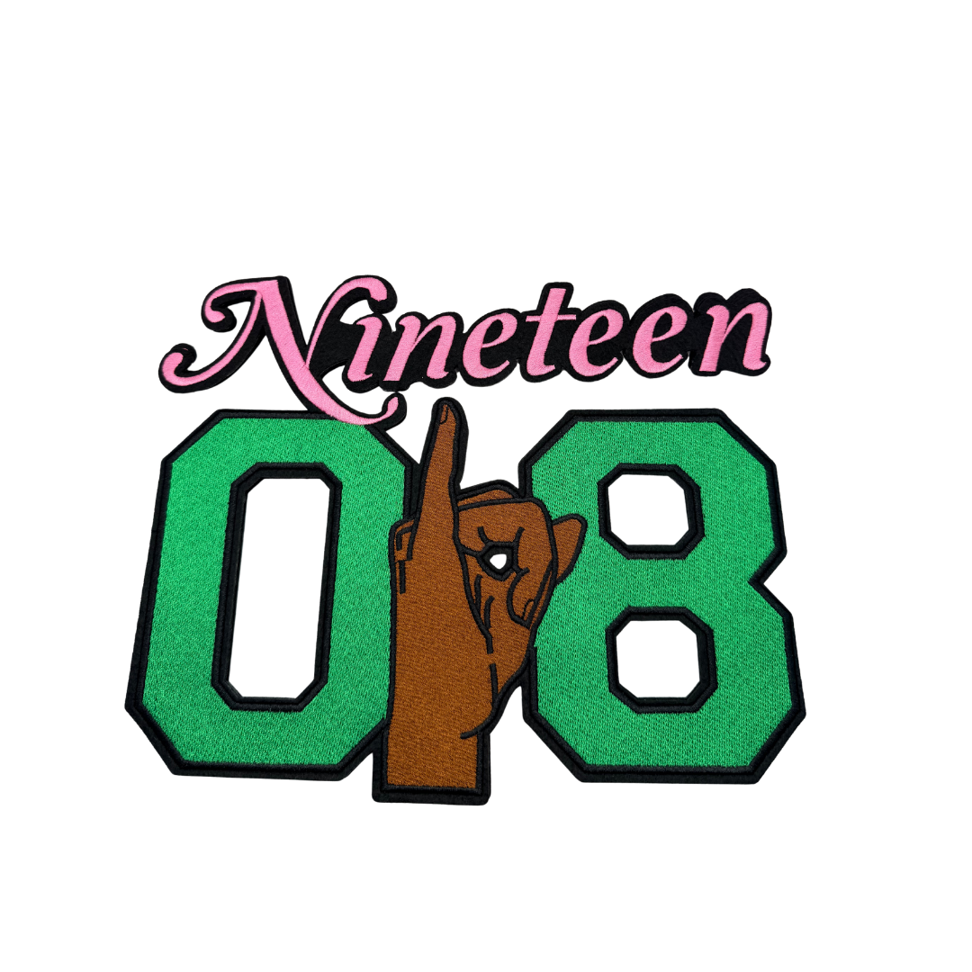 Pink & Green  Nineteen 08 Large Patch