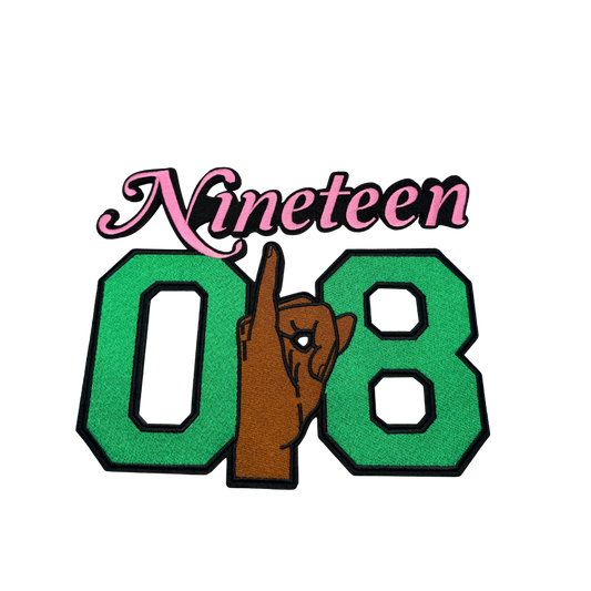 Pink & Green  Nineteen 08 Large Patch