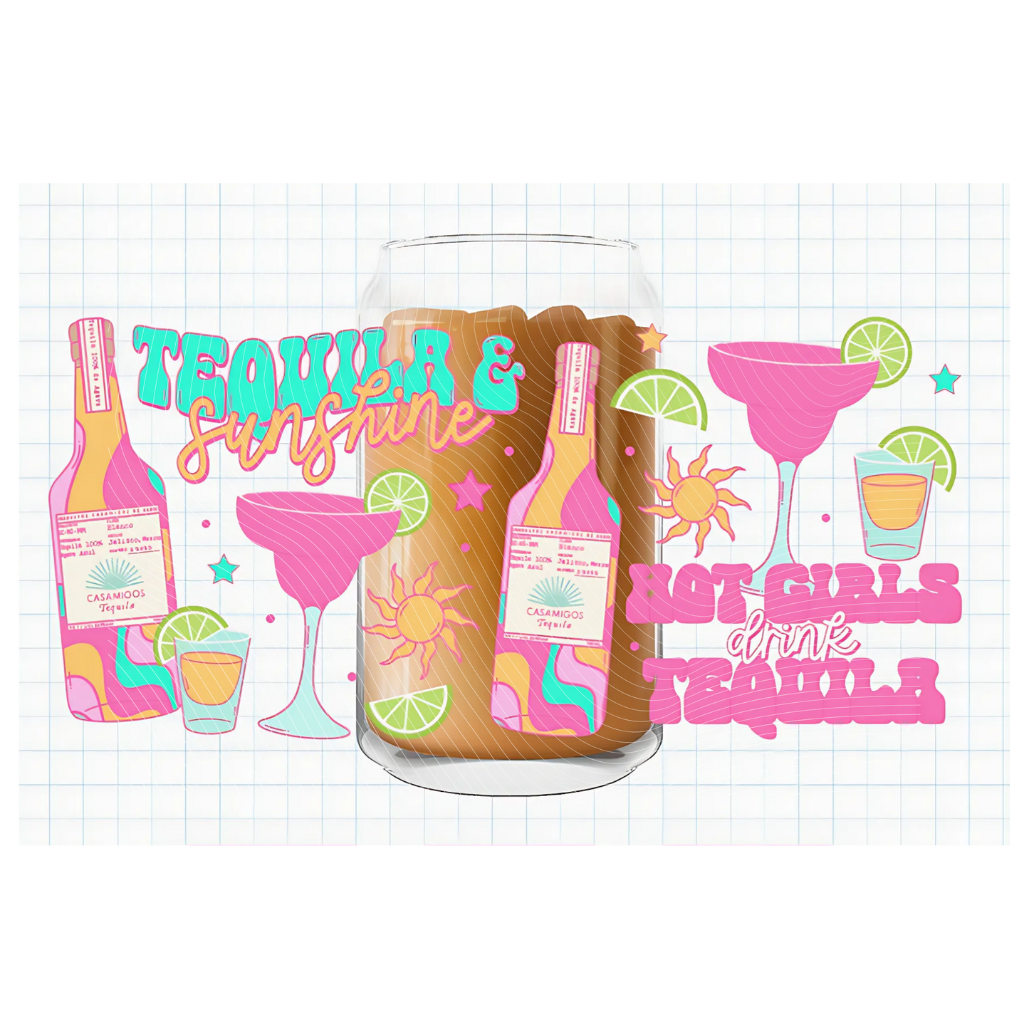 Hot Girl Tequila UV DTF