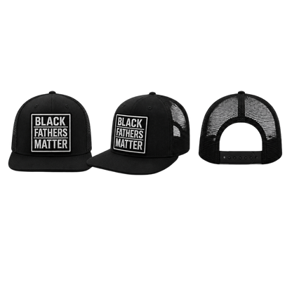 Black Fathers Matter Trucker - Snapback - White Embroidered