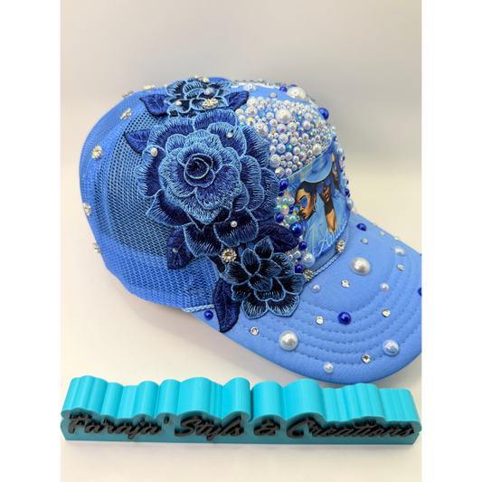 Design Your Custom Zeta Amicae  Inspired Sorority Trucker Junk Hat | Rhinestones, Patches & Pearls | Greek Life Fashion Cap (Copy)