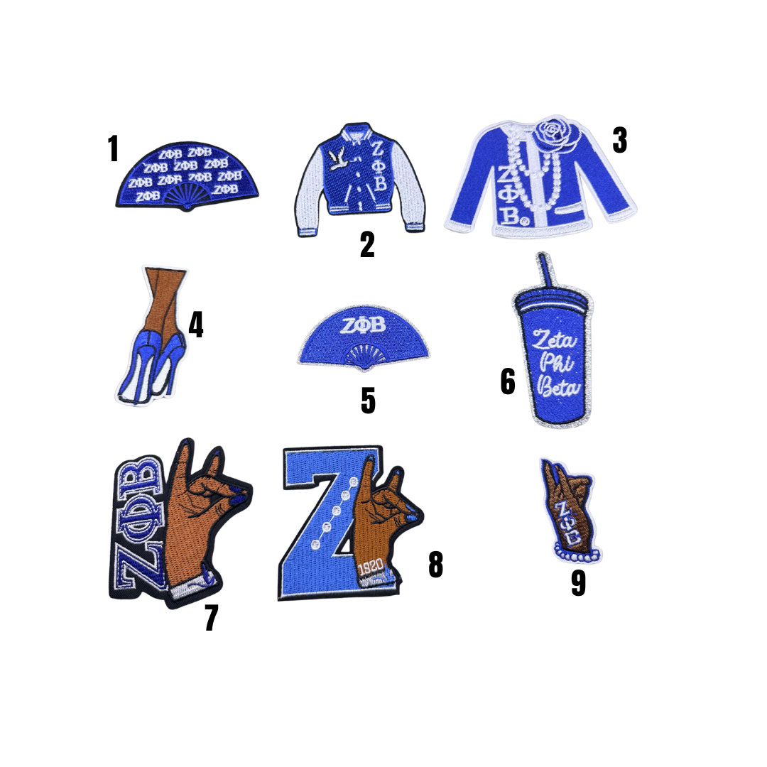 Zeta Inspired Blue & White Small Patches -1