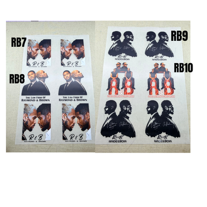 Chris Brown & Usher Small DTF Transfers - Sizes 3.5*3.5 (Hat Size)