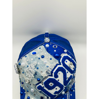 Design Your Custom Zeta Sorority Trucker Junk Hat | Rhinestones, Patches & Pearls | Greek Life Fashion Cap