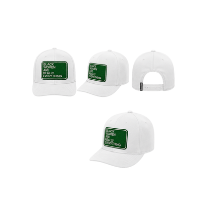 Black Women Are Everything Patched Snapback Hat | Melanin Queen Trucker Cap - Green/ White
