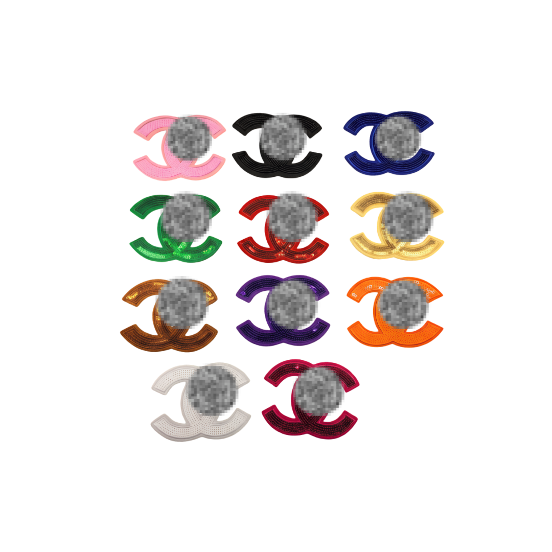 Chan*l Symbol Designer Inspired Sequin Patches
