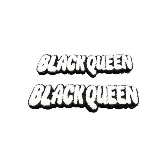 Black Queen Chenille Patches