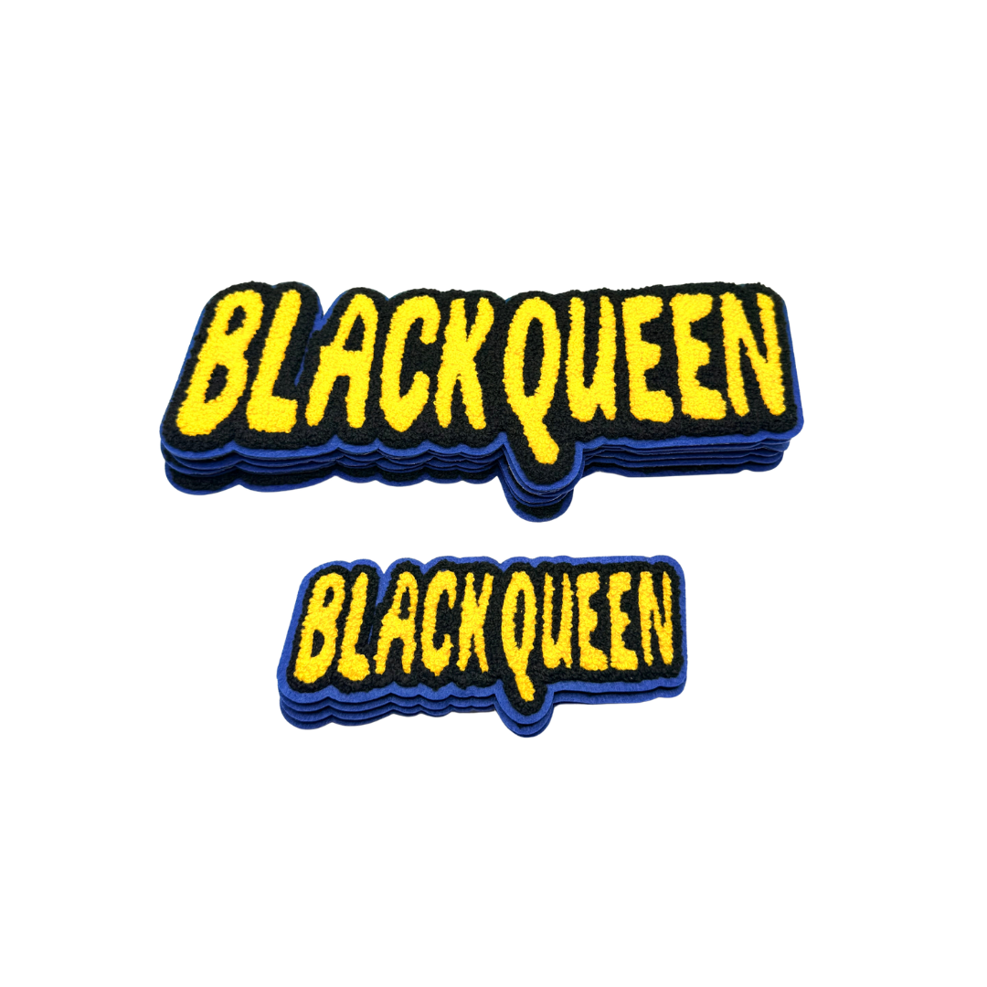 Black Queen Chenille Patches