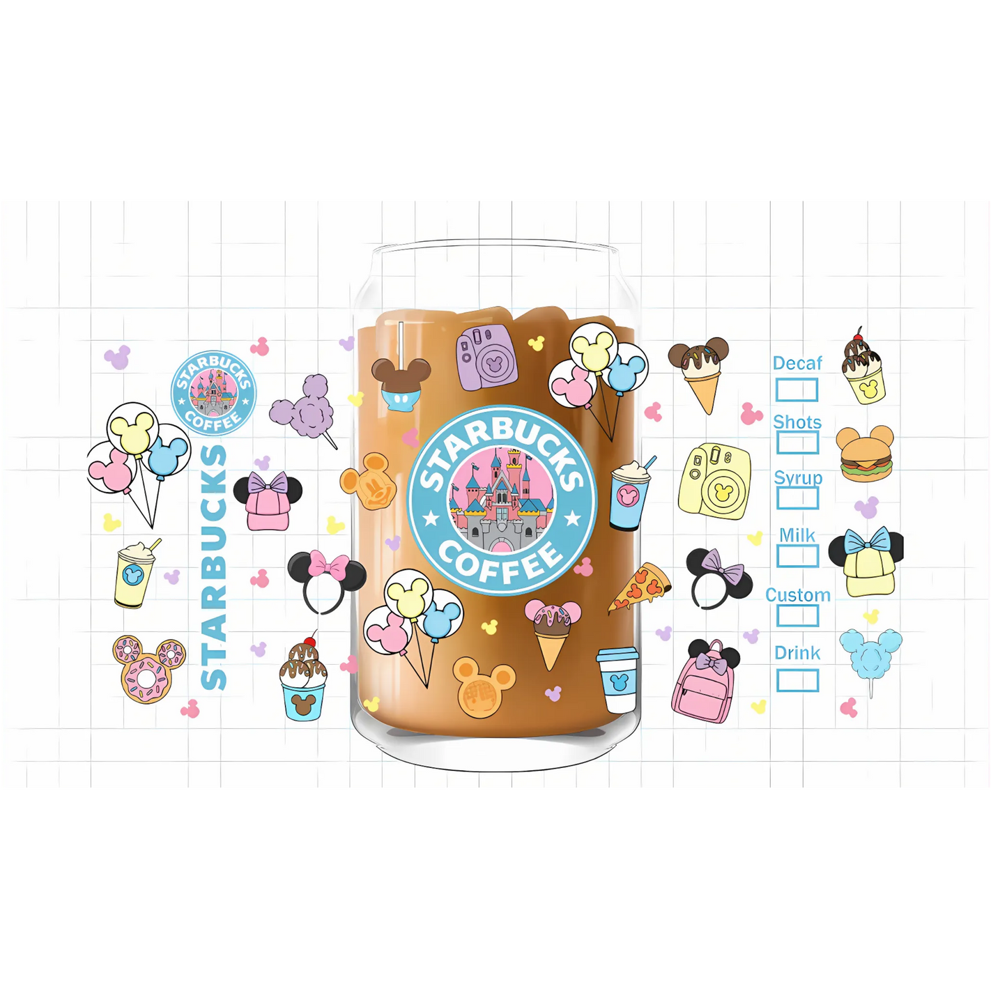 Starbucks Blue UV DTF