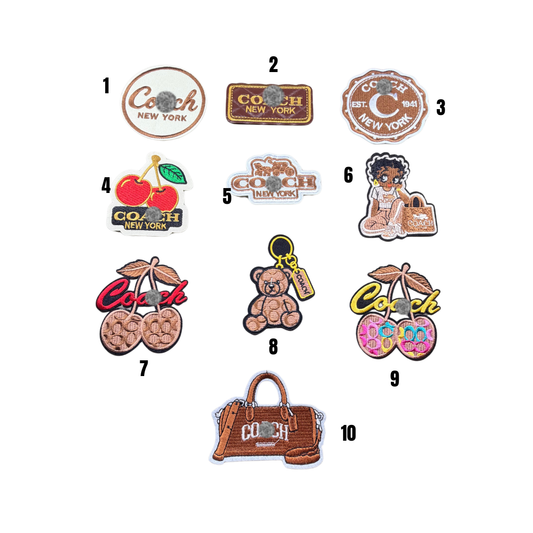 Coa*h  Designer Inspired Brown Small Patches