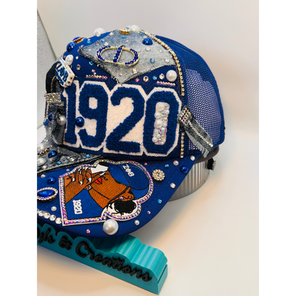 Design Your Custom Zeta Sorority Trucker Junk Hat | Rhinestones, Patches & Pearls | Greek Life Fashion Cap