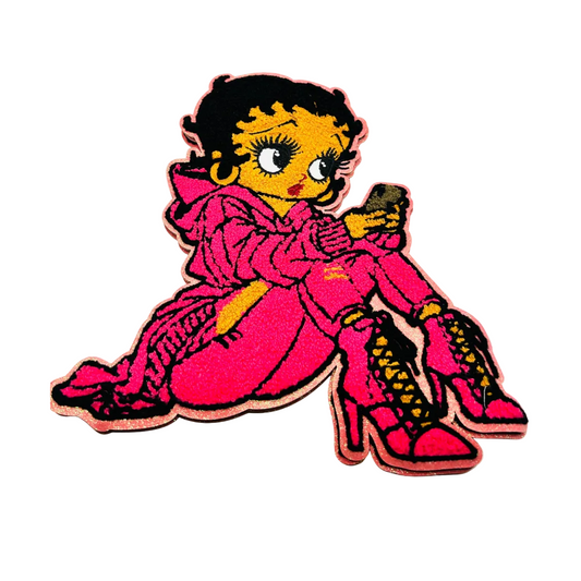 Betty Hot Pink Large Chenille Patch