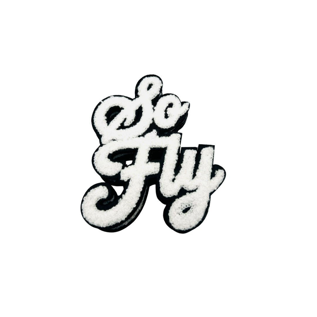 So fly Chenille Patch - Medium Size