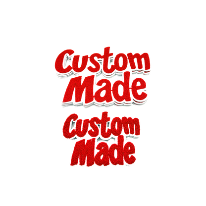 Custom Made Chenille Patches (Multiple Colors)