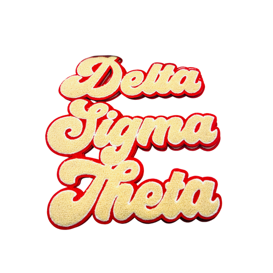 Crimson and Red DST Large Chenille Word Patch