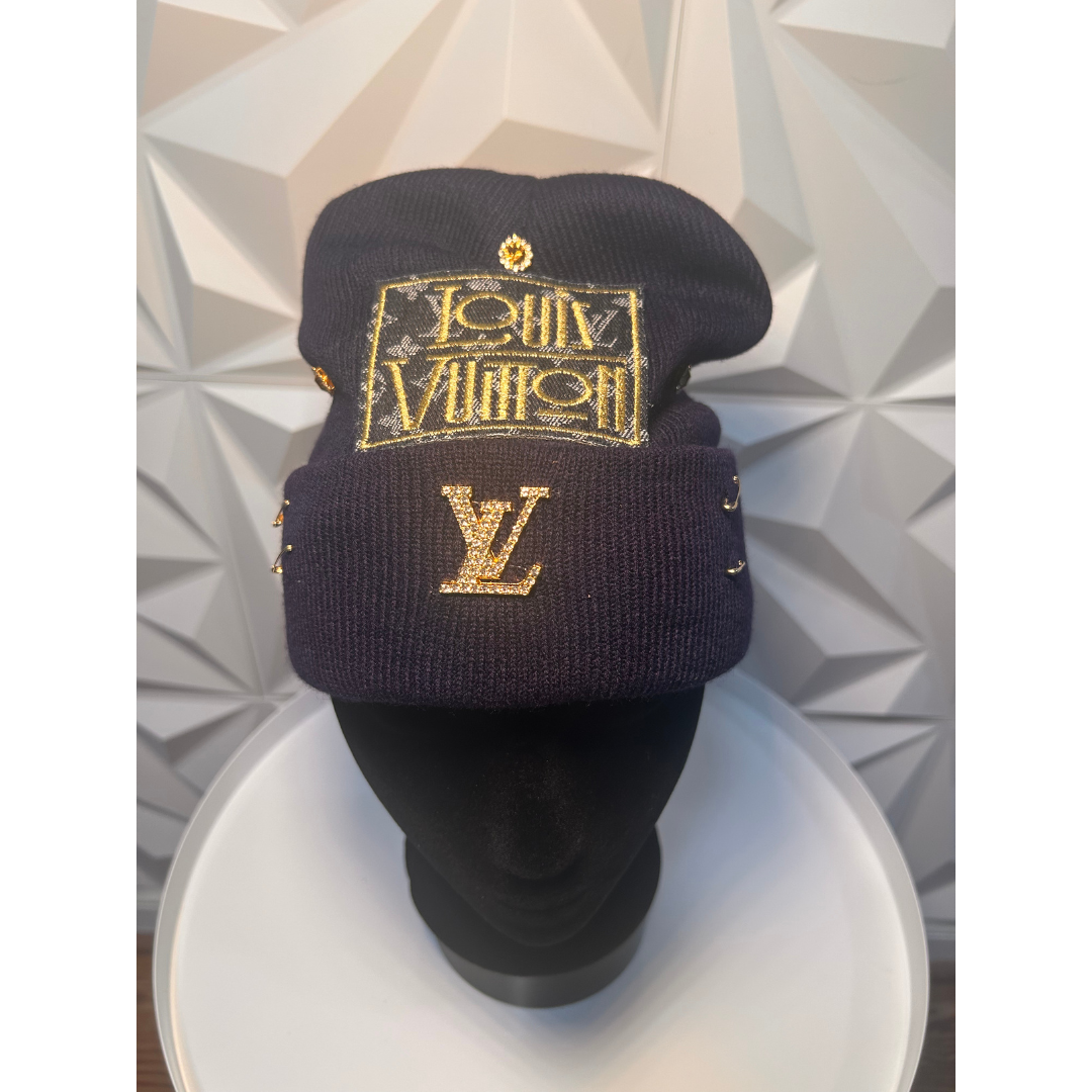 Adult & Kids Custom Junk Beanie with Patches, Rhinestones, Pearls & Denim Add-Ons