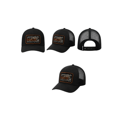 Unapologetically Pretty, Black & Educated Patched Snapback Hat | Black Excellence Trucker Cap - Black