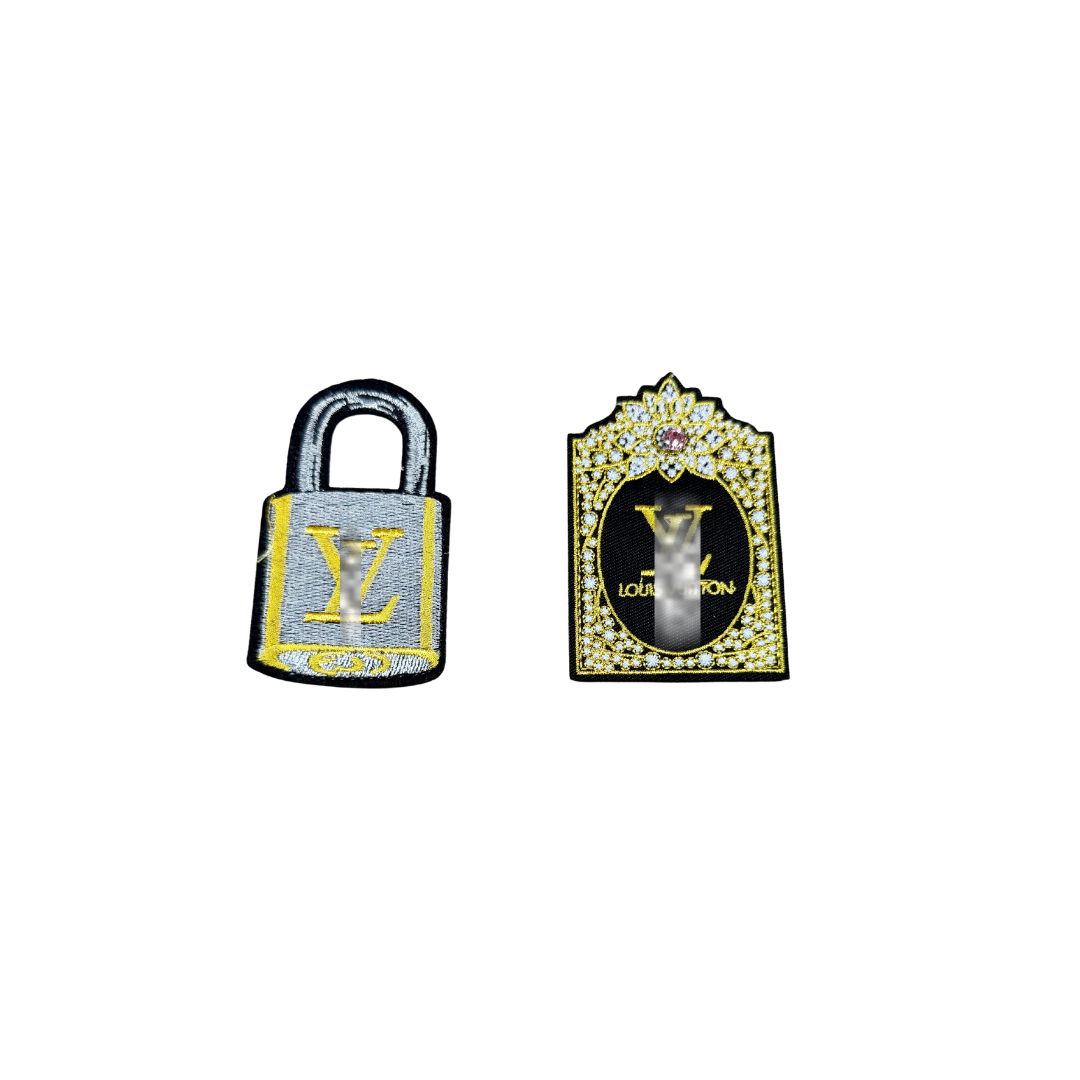 Lou** V  Designer Inspired Gold Small Patch Collection