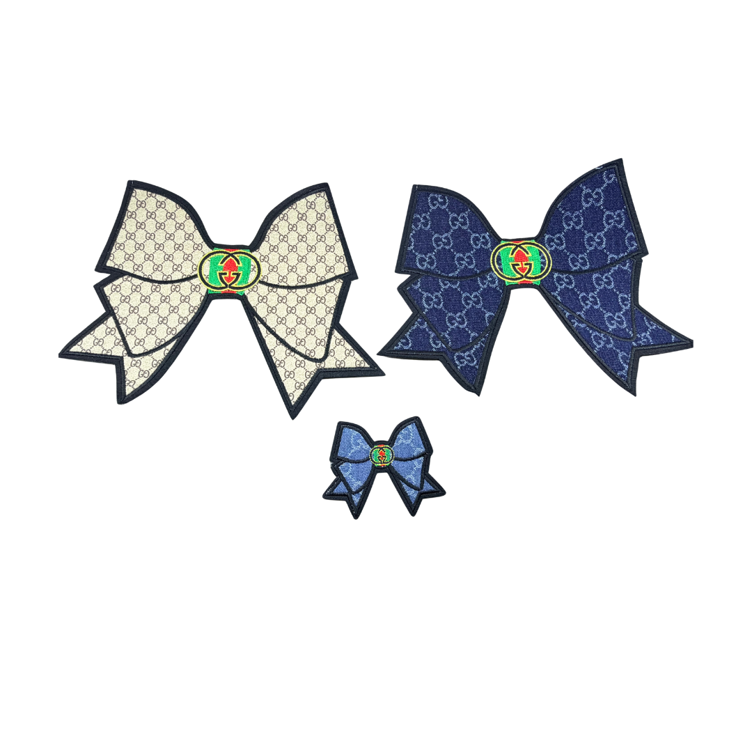 G Inspired Bow Denim Patches