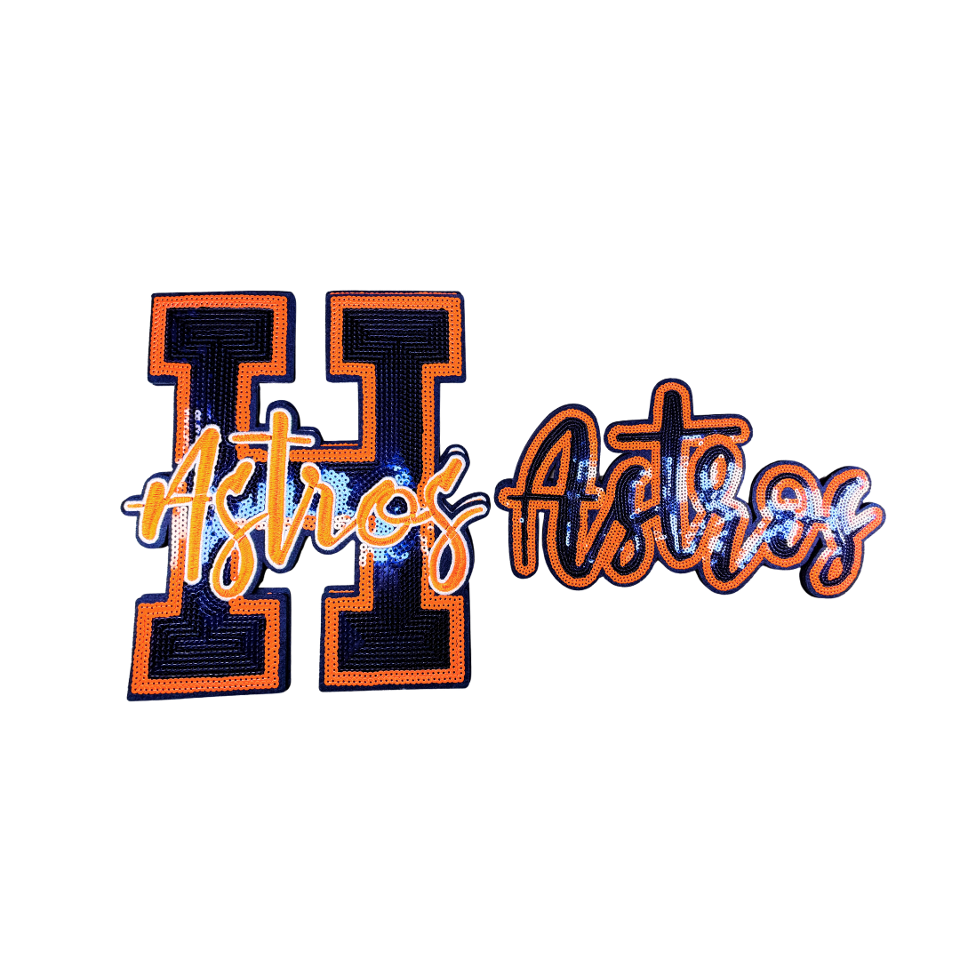 Houston Astros Baseball Large Sequin Patches