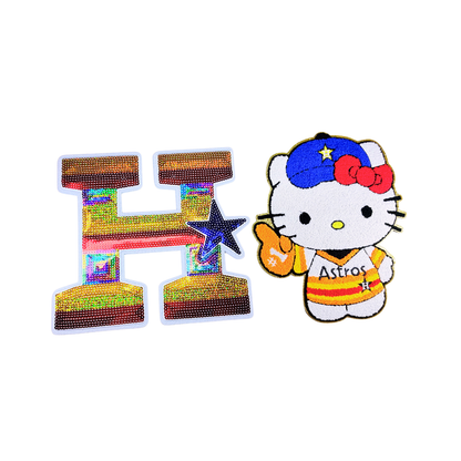 Houston Astros Baseball Large Sequin Patches