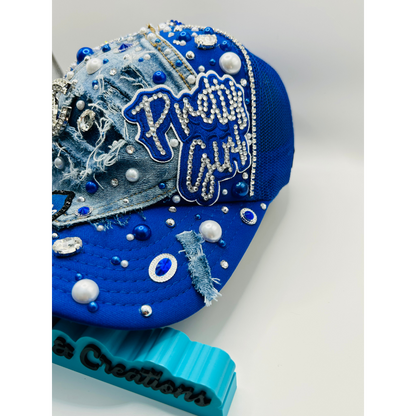 Design Your Custom Zeta Sorority Trucker Junk Hat | Rhinestones, Patches & Pearls | Greek Life Fashion Cap