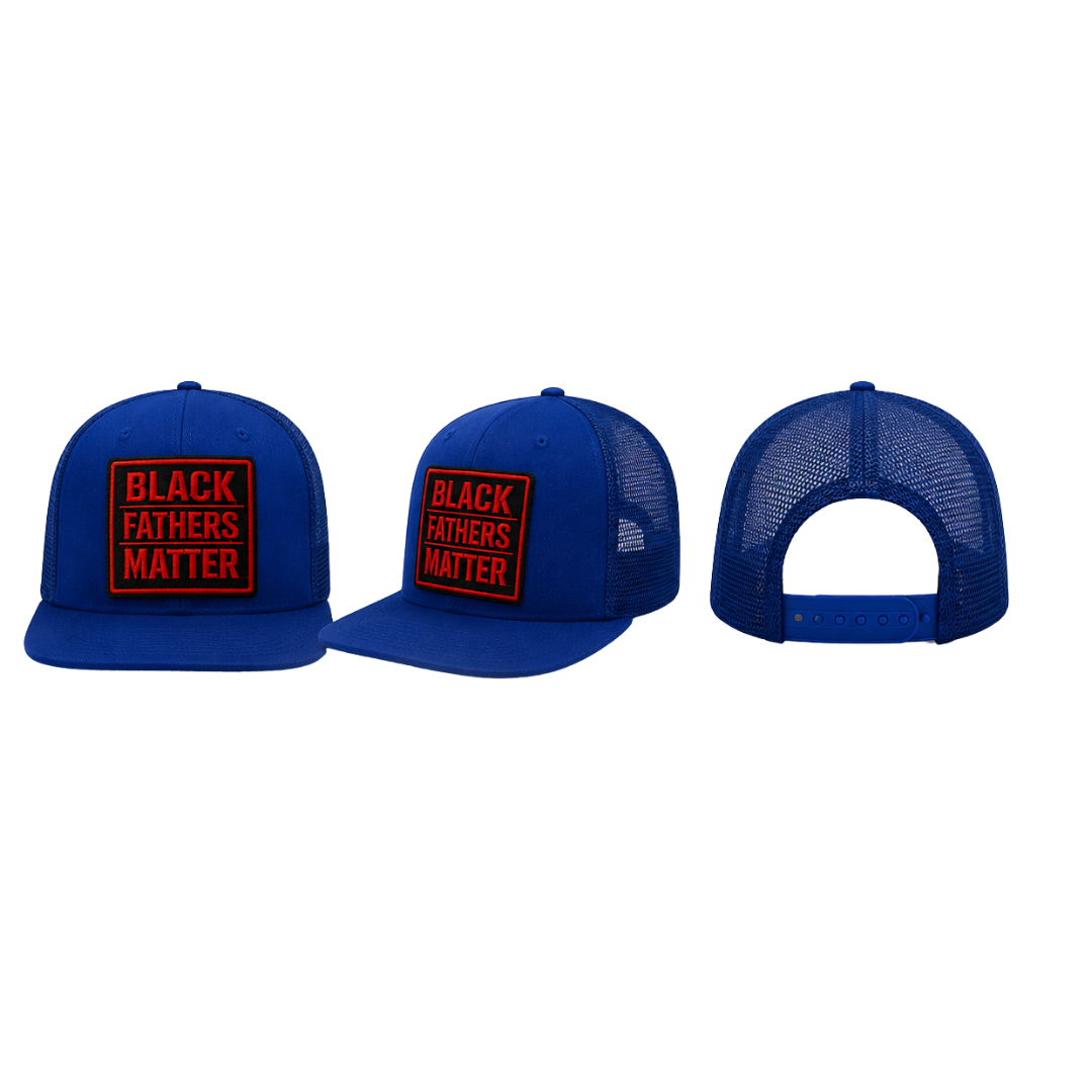 Black Fathers Matter Trucker-Snapback - Blue Hat