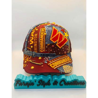 Design Your Custom NFL, NBA, MLB Trucker Hat with Rhinestones, Patches & Bling