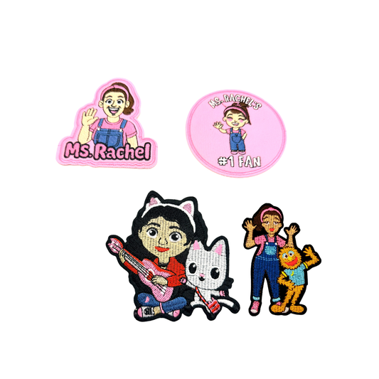 Ms. Rachel Cartoon Character Small Patches