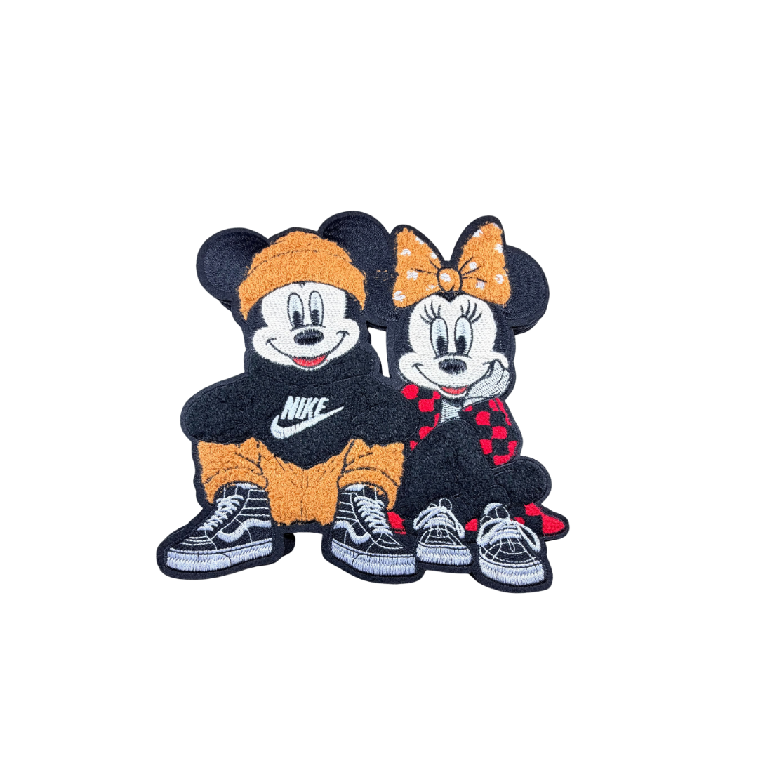 Mickey & Minnie Couple Mouse Large Chenille Large Patch