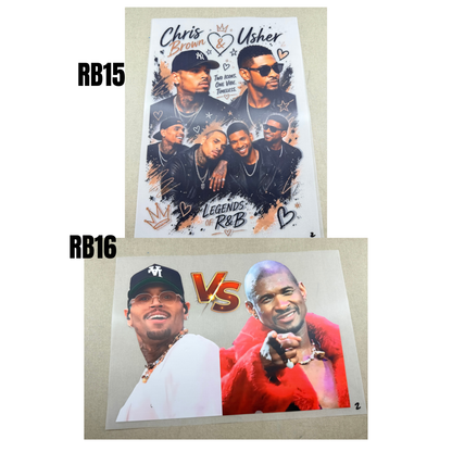 Raymond vs Brown DTF Transfers - Sizes 10*10