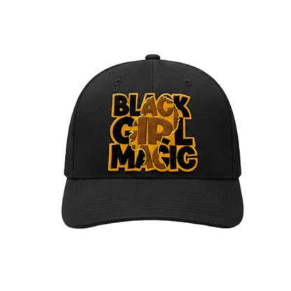 Dope Black Girl Patched Snapback Hat | Black Girl Magic Cap - Canvas Black