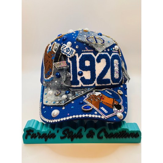 Design Your Custom Zeta Sorority Trucker Junk Hat | Rhinestones, Patches & Pearls | Greek Life Fashion Cap