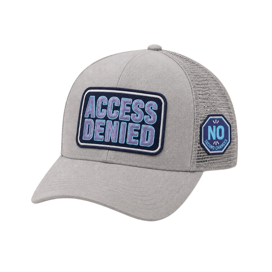 Blue Access Denied “No Second Chances” Mesh-Back Snapback Hats