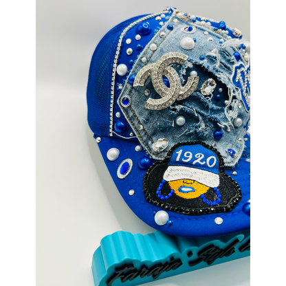 Design Your Custom Zeta Sorority Trucker Junk Hat | Rhinestones, Patches & Pearls | Greek Life Fashion Cap