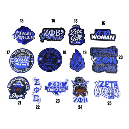 Zeta Statement Inspired Blue & White Small Patches - 5