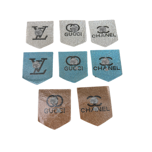 Rhinestone Bling Iron On Pocket Designer Patches