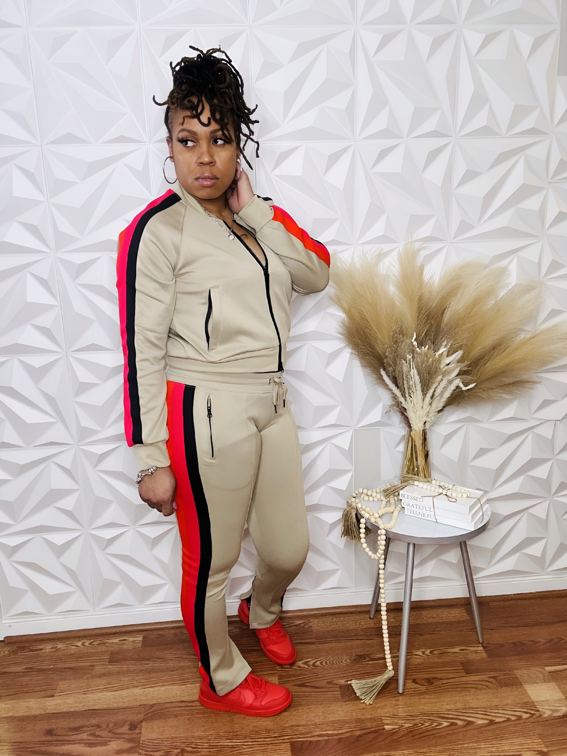 Swagger Stripe 2pc Jogger Set