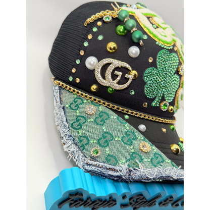 Create Your Own Junk Trucker Hat - Faraja’ Styls Custom Luxe Trucker Hat – Bling, Patches, Rhinestones & Personalized Junk Hat Design