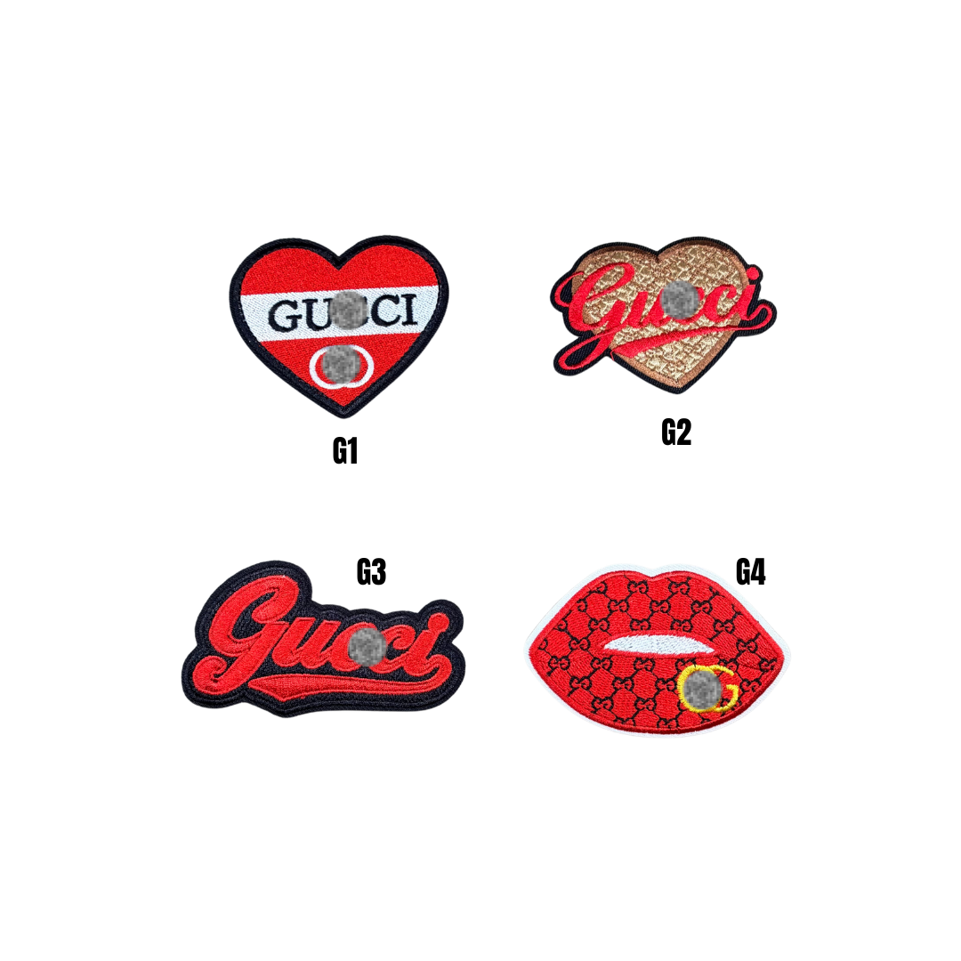 G Designer Inspired Fire Red Small Patch Collection