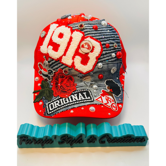 Design Your Custom Delta Sorority Trucker Junk Hat | Rhinestones, Patches & Pearls | Greek Life Fashion Cap