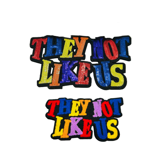 They Not Like Us Sequin Patches