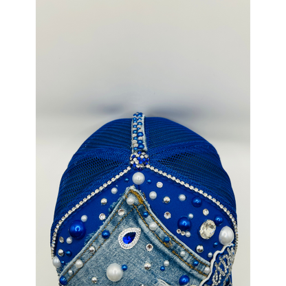 Design Your Custom Zeta Sorority Trucker Junk Hat | Rhinestones, Patches & Pearls | Greek Life Fashion Cap