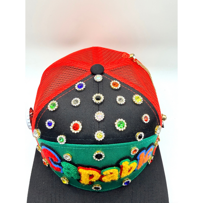 Statement Multicolor "Capable" Jeweled Snap Back Cap - Ready To Ship